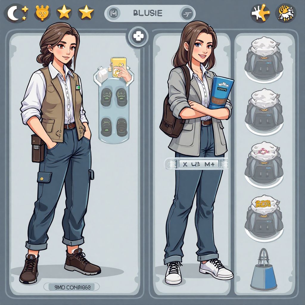 Character customization screen