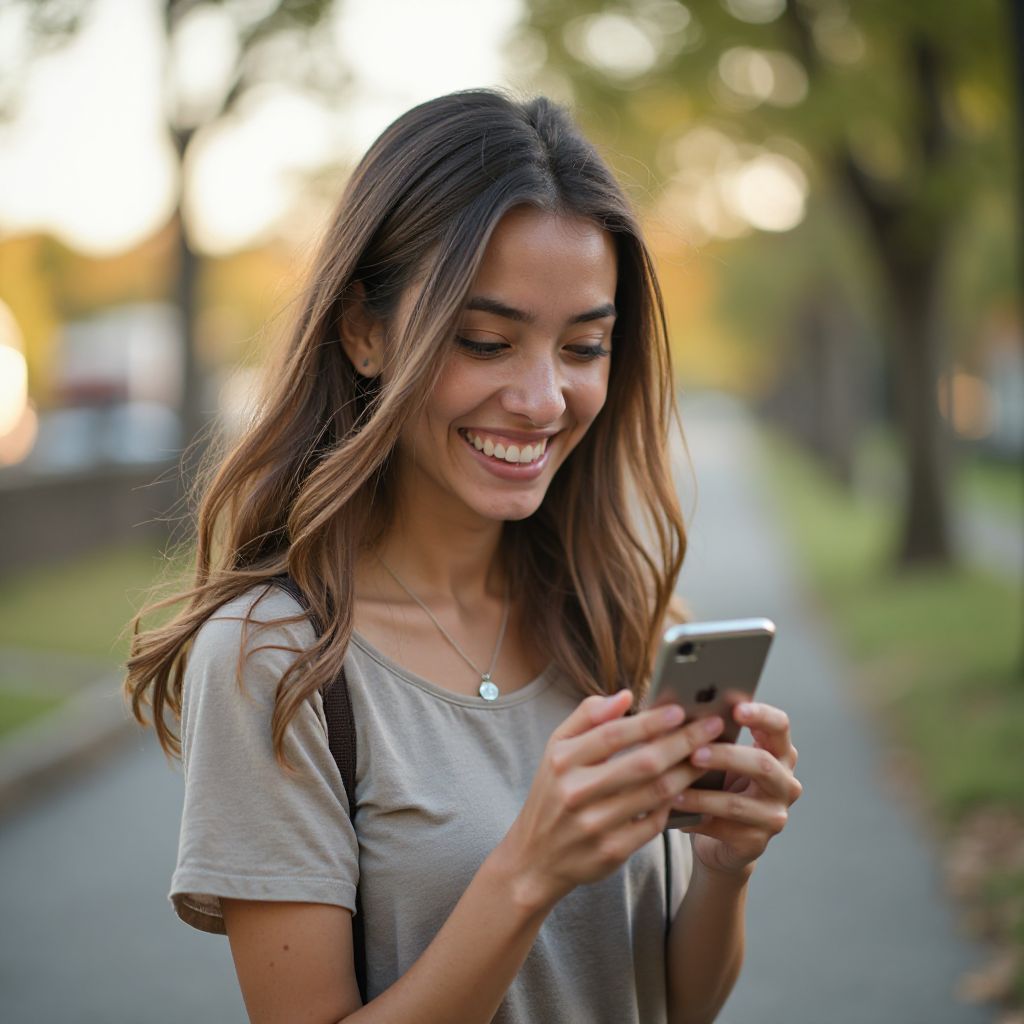 Happy player enjoying the game