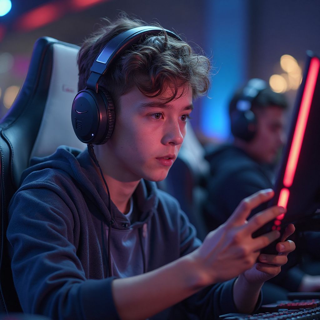 Competitive player at tournament