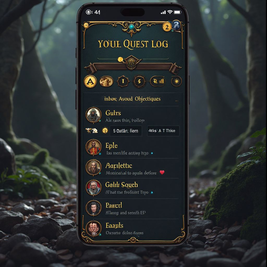 Quest and mission system interface