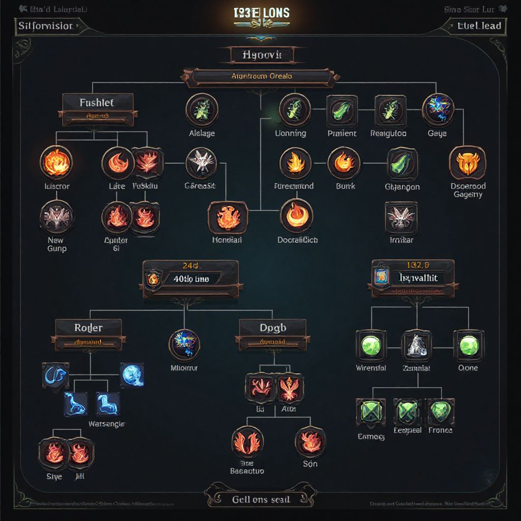 Skill tree and progression system